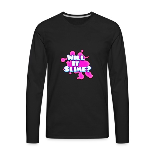 Pink Will It Slime Logo - Men's Premium Long Sleeve T-Shirt