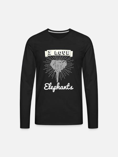 Elephant - Men's Premium Long Sleeve T-Shirt - black