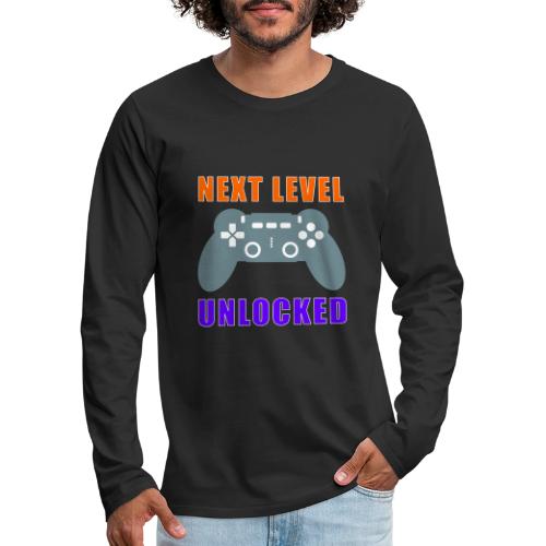 Next Level Unlocked Gamer Design - Men's Premium Long Sleeve T-Shirt