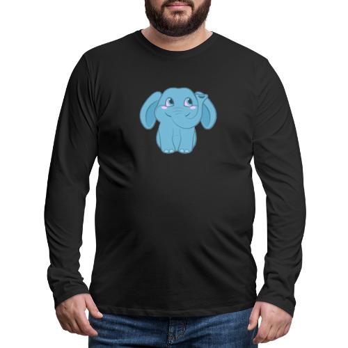Baby Elephant Happy and Smiling - Men's Premium Long Sleeve T-Shirt
