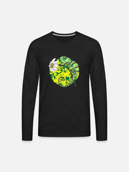 chameleon - Men's Premium Long Sleeve T-Shirt - black