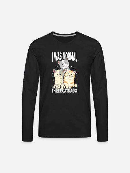 I Was Normal - Men's Premium Long Sleeve T-Shirt - black
