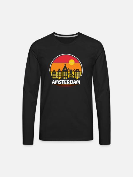 Amsterdam - Men's Premium Long Sleeve T-Shirt - black