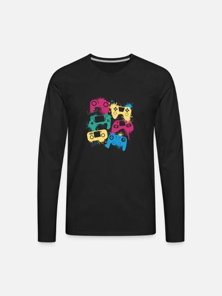 Joysticks - Men's Premium Long Sleeve T-Shirt - black