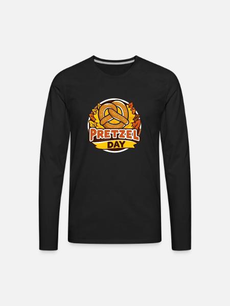 PRETZEL DAY - Men's Premium Long Sleeve T-Shirt - black