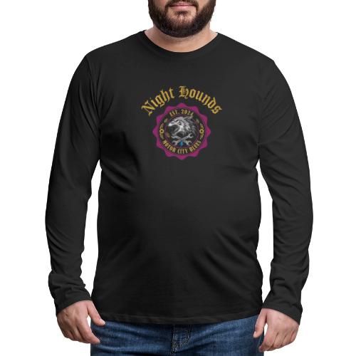 Night Hounds Wolf Patch - Men's Premium Long Sleeve T-Shirt