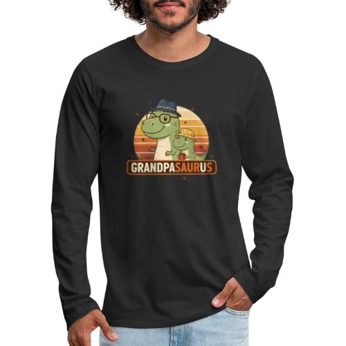 GrandpaSaurus Sunset Duo - Men's Premium Long Sleeve T-Shirt