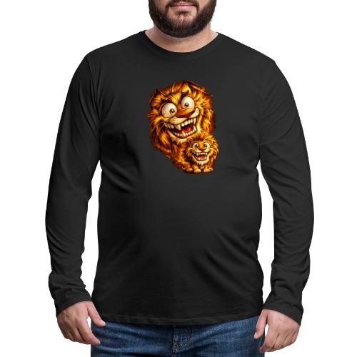 Crazy Double Lion Streetwear - Men's Premium Long Sleeve T-Shirt