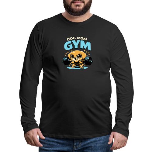 Chibi Dog Gym Workout - Men's Premium Long Sleeve T-Shirt