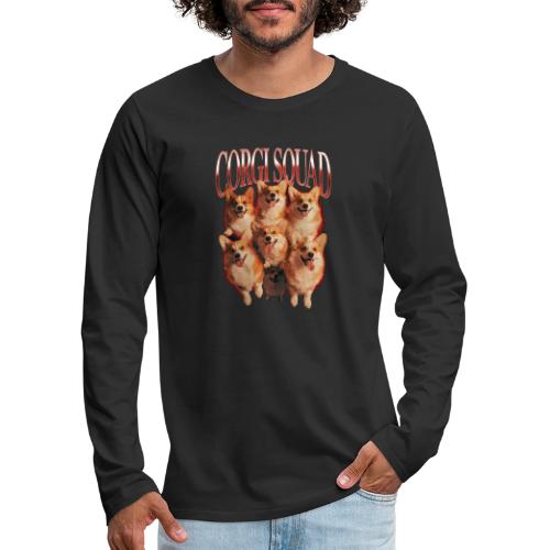 Corgi Squad Funny Dog Lover Vintage Shirt - Men's Premium Long Sleeve T-Shirt