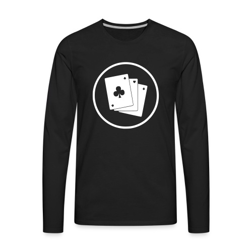 cards play casino poker - Men's Premium Long Sleeve T-Shirt