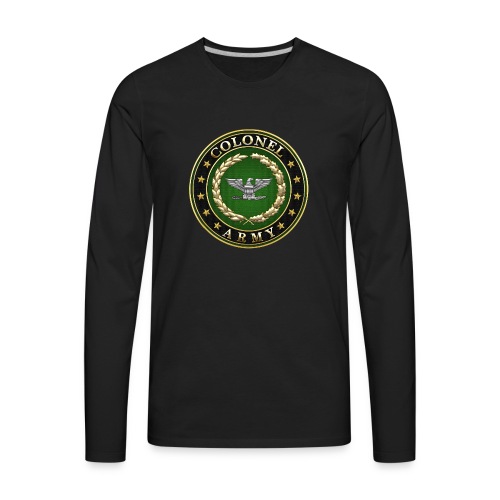 Army Colonel (COL) Rank Insignia 3D - Men's Premium Long Sleeve T-Shirt
