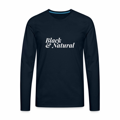 Black & Natural Women's - Men's Premium Long Sleeve T-Shirt