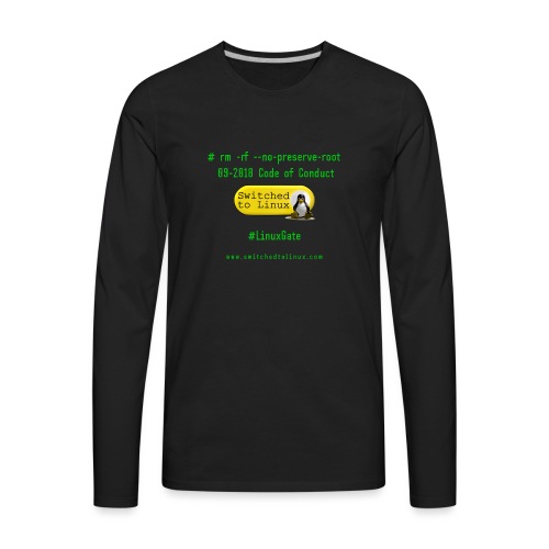 rm Linux Code of Conduct - Men's Premium Long Sleeve T-Shirt