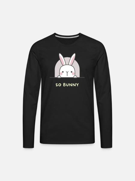 So Bunny So Funny - Men's Premium Long Sleeve T-Shirt - black
