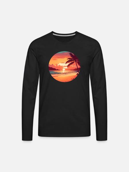 Sunset Serenity - Men's Premium Long Sleeve T-Shirt - black