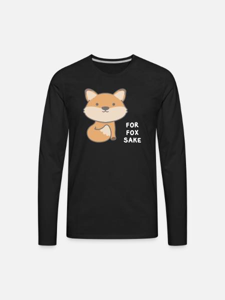 For Fox Sake - Men's Premium Long Sleeve T-Shirt - black