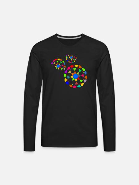 Abstract Bottom Print - Men's Premium Long Sleeve T-Shirt - black