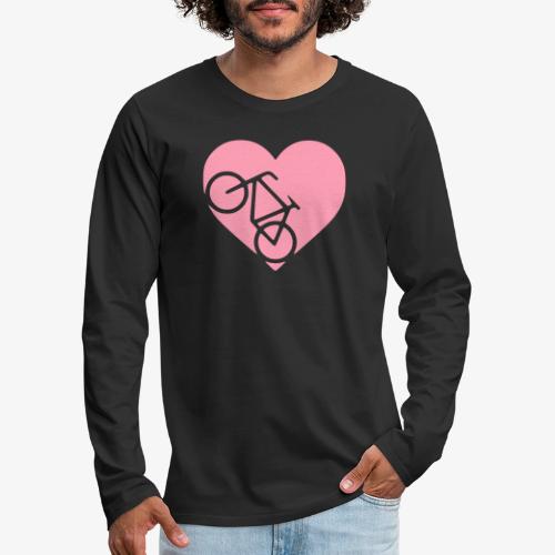 heart_bicycle_cutout - Men's Premium Long Sleeve T-Shirt