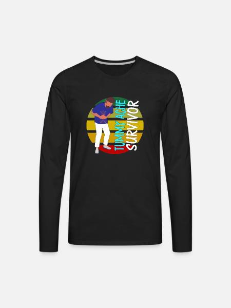 Tummy Ache Survivor - Men's Premium Long Sleeve T-Shirt - black