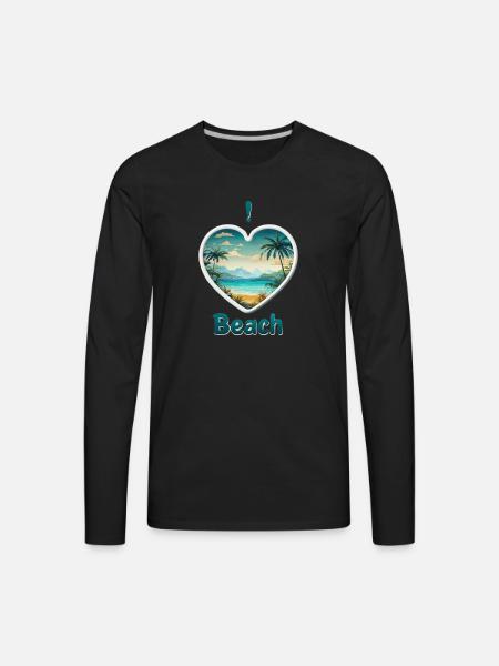 Tropical Serenity - Men's Premium Long Sleeve T-Shirt - black