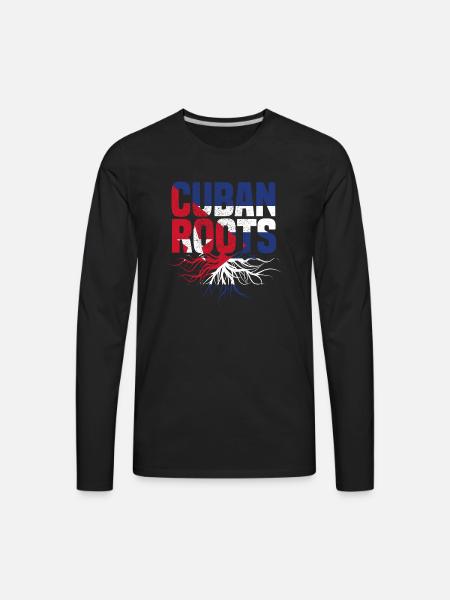 Cuban Roots - Men's Premium Long Sleeve T-Shirt - black