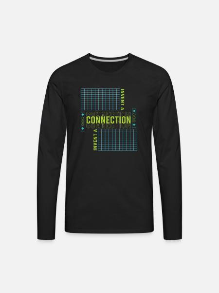 Invent a Connection - Men's Premium Long Sleeve T-Shirt - black