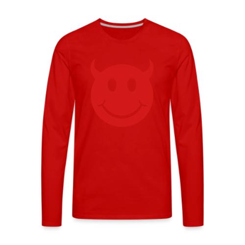 Smiley Devil Face - Men's Premium Long Sleeve T-Shirt