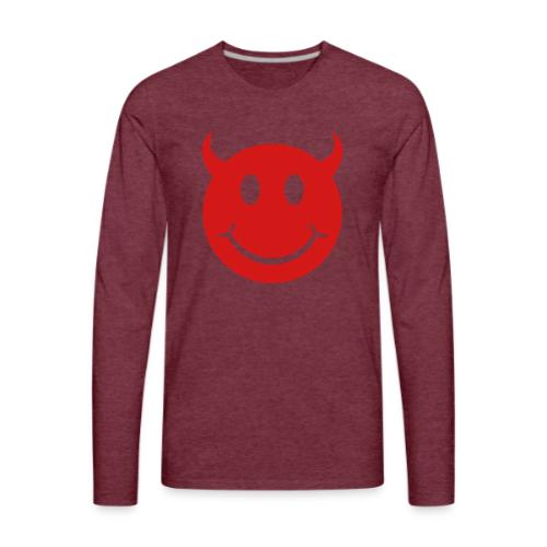 Smiley Devil Face - Men's Premium Long Sleeve T-Shirt