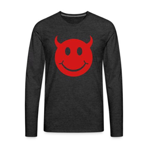 Smiley Devil Face - Men's Premium Long Sleeve T-Shirt