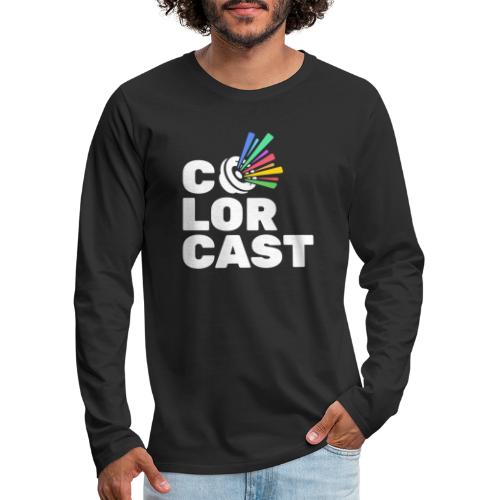 Colorcast Logo - Vertical, Light - Men's Premium Long Sleeve T-Shirt