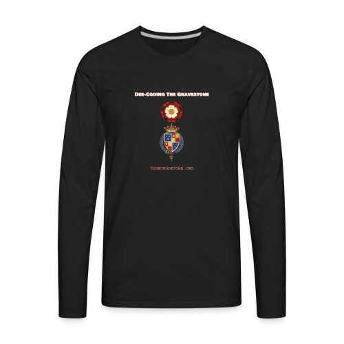 De Vere's Rose - Front & Back print - dark fabric - Men's Premium Long Sleeve T-Shirt