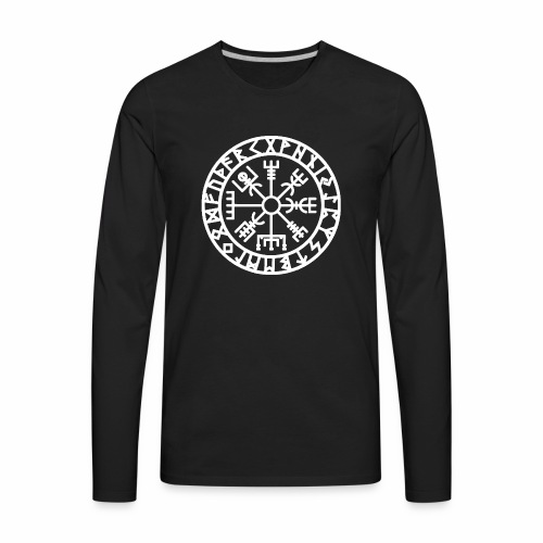 Viking Rune Vegvisir The Runic Compass - Men's Premium Long Sleeve T-Shirt