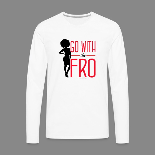 Go With the Fro (Dark) - Men's Premium Long Sleeve T-Shirt