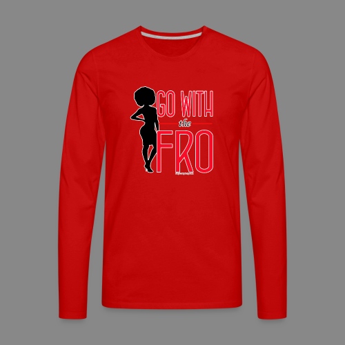 Go With the Fro (Dark) - Men's Premium Long Sleeve T-Shirt