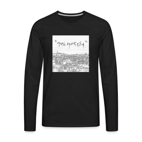 New York City (NYC) Cityscape Skyline - Men's Premium Long Sleeve T-Shirt