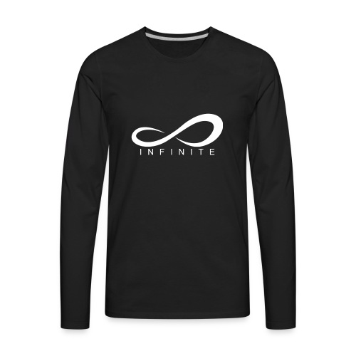 Infinite Logo in White Women's Hoodie - Men's Premium Long Sleeve T-Shirt
