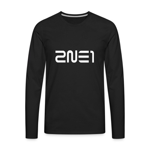 2NE1 Logo in White Women's V-Neck - Men's Premium Long Sleeve T-Shirt