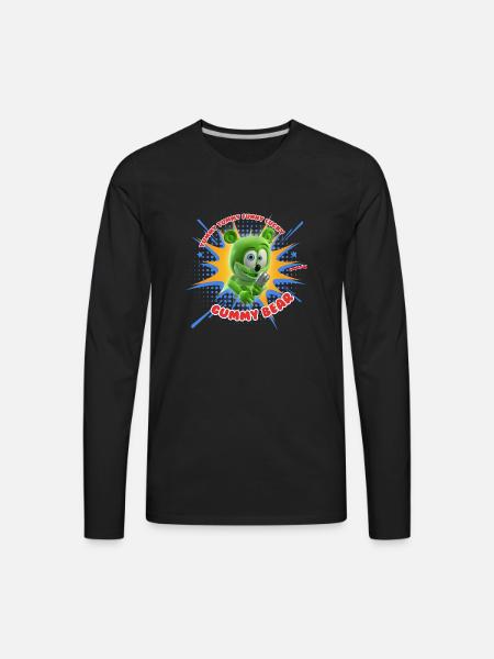 Funny Lucky Gummy Bear - Men's Premium Long Sleeve T-Shirt - black