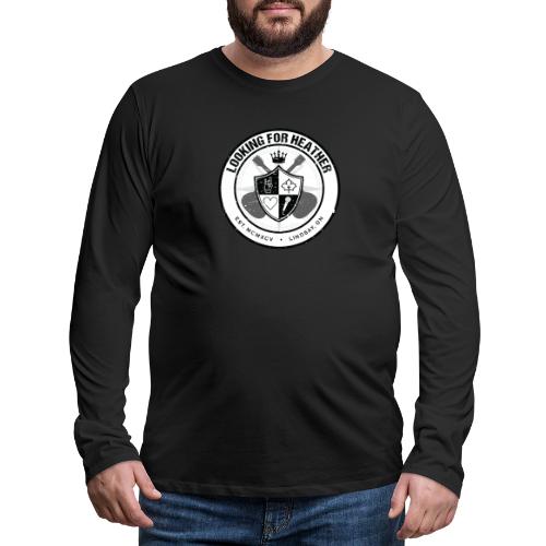 Looking For Heather - Crest Logo - Men's Premium Long Sleeve T-Shirt