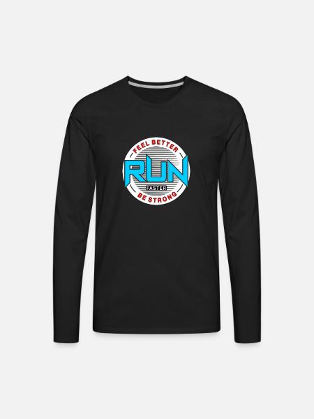 46 run - Men's Premium Long Sleeve T-Shirt - black