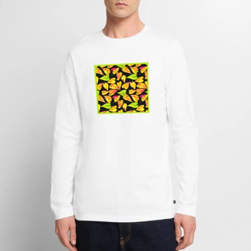 Neon Leaf Art Elegance - Men's Premium Long Sleeve T-Shirt