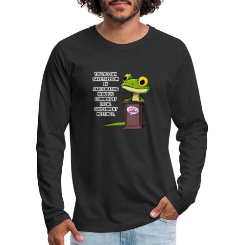 Public Comment Lizard Design - Men's Premium Long Sleeve T-Shirt