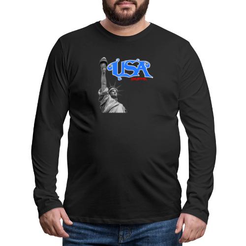 HAIL THE HEROES STATUE OF LIBERTY - Men's Premium Long Sleeve T-Shirt