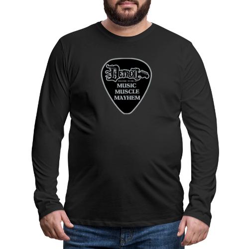 Welcome to the D® Guitar Pick Black and Silver b - Men's Premium Long Sleeve T-Shirt