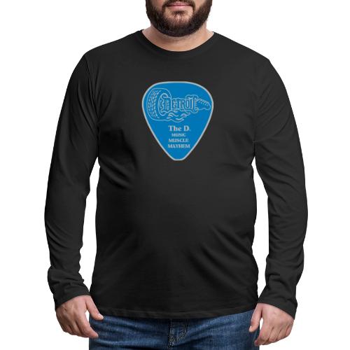 THE D® PICK WHEEL BLUE SILVER - Men's Premium Long Sleeve T-Shirt