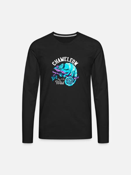 Chameleon - Men's Premium Long Sleeve T-Shirt - black