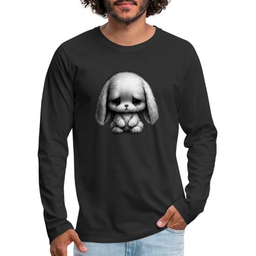 Sad Puppy Meme with Puppy Standing - Men's Premium Long Sleeve T-Shirt