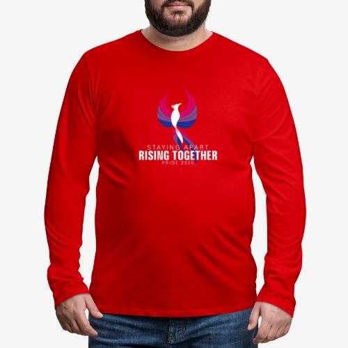 Bisexual Staying Apart Rising Together Pride 2020 - Men's Premium Long Sleeve T-Shirt