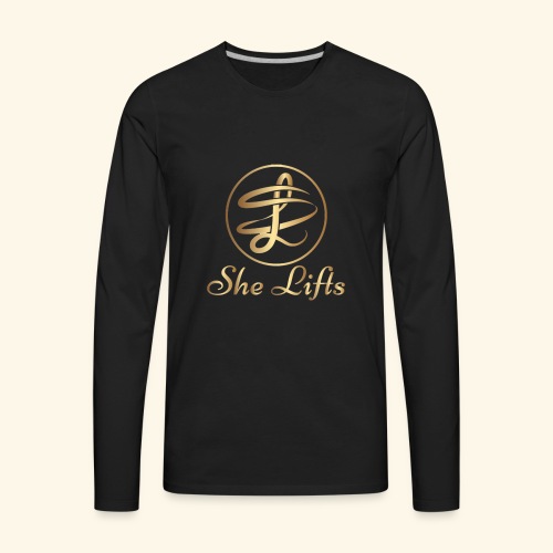 SheLiftsLogoFull - Men's Premium Long Sleeve T-Shirt